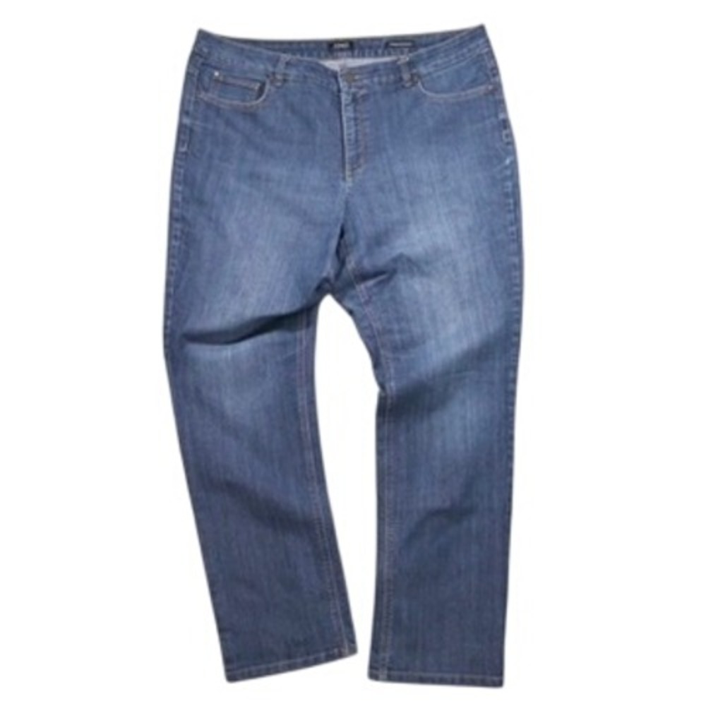 Jones New York Lexington Straight Jeans Womens 18W Blue Classic Stretch Denim